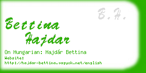 bettina hajdar business card